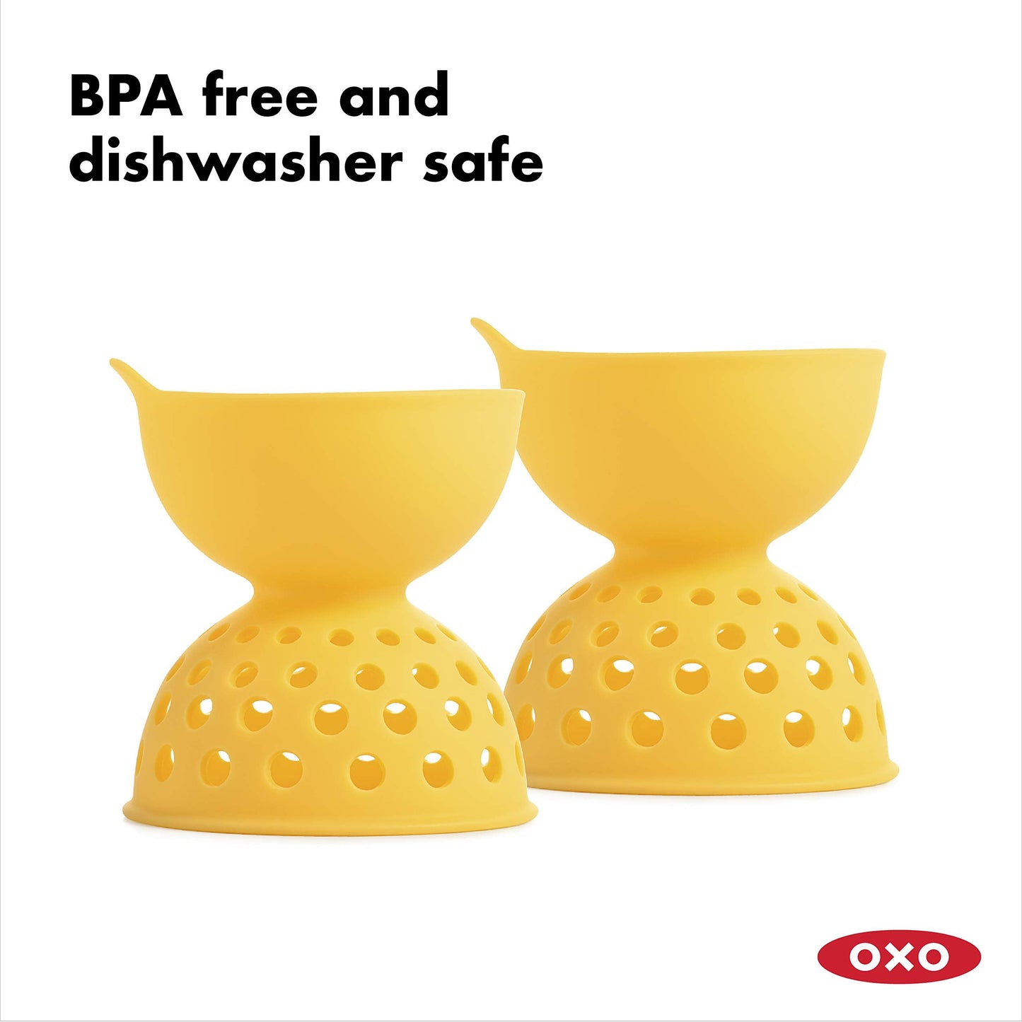 OXO Good Grips 2 Piece Silicone Egg Poaching Set, One Size, Yellow