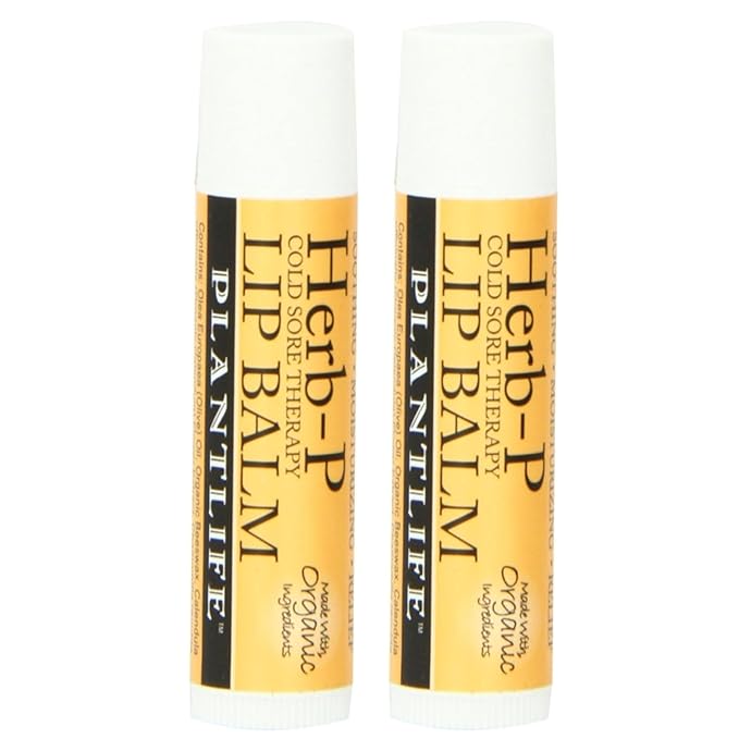Plantlife Herb P Lip Balm 2 Pack - Organic Made with Beeswax, Calendula & Chamomile - Soothing Balm for Chapped Lips - Moisturize Lips & Works on Minor Cuts - Made in California