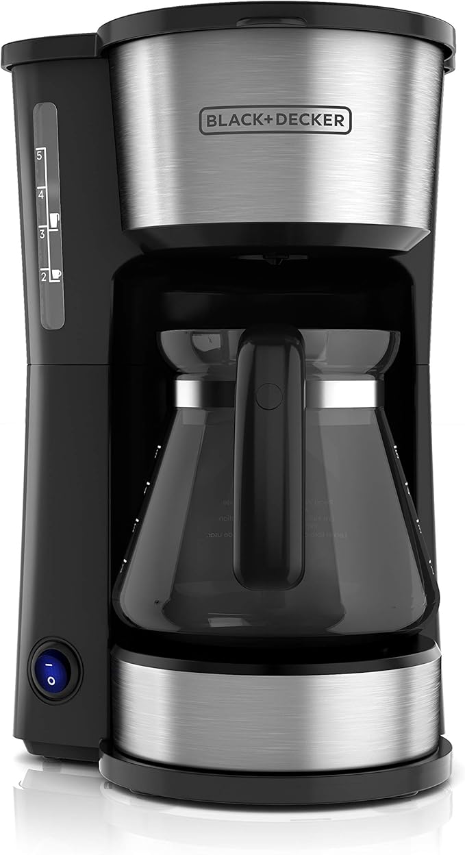 BLACK+DECKER CM0755S 4-in-1 5-Cup Coffee Station Coffeemaker, Stainless Steel