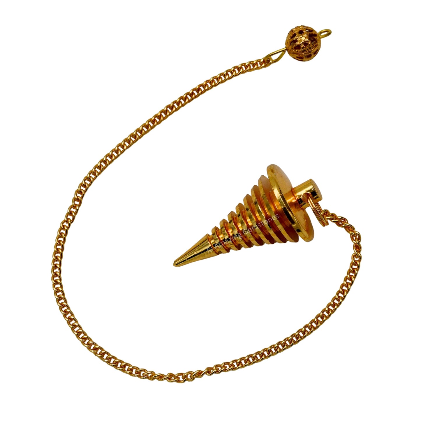 Amazing Gemstone Healing Metal Pendulums for Divination, Gold Vertical Hard Coil Steel Copper Pendulum High Energy Pendulo de Bronce Pendulos de Mesa MP40