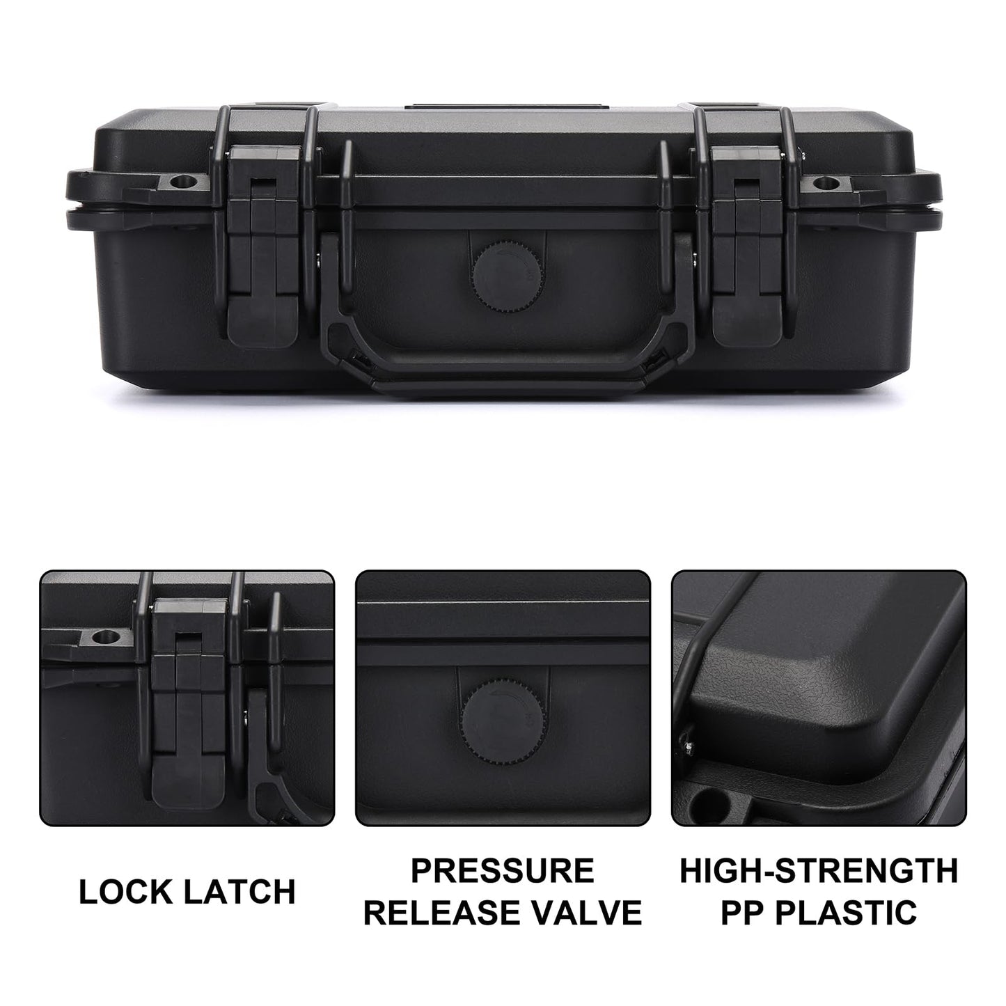 Mayouko Portable Tool Box with Shock- Proof Sponge, Water Proof Grade IP67, Waterproof Hard Case with Foam Insert, Shockproof Carrying Case, Explosion Proof Box, 11.6"L×8.3"W×3.9"H