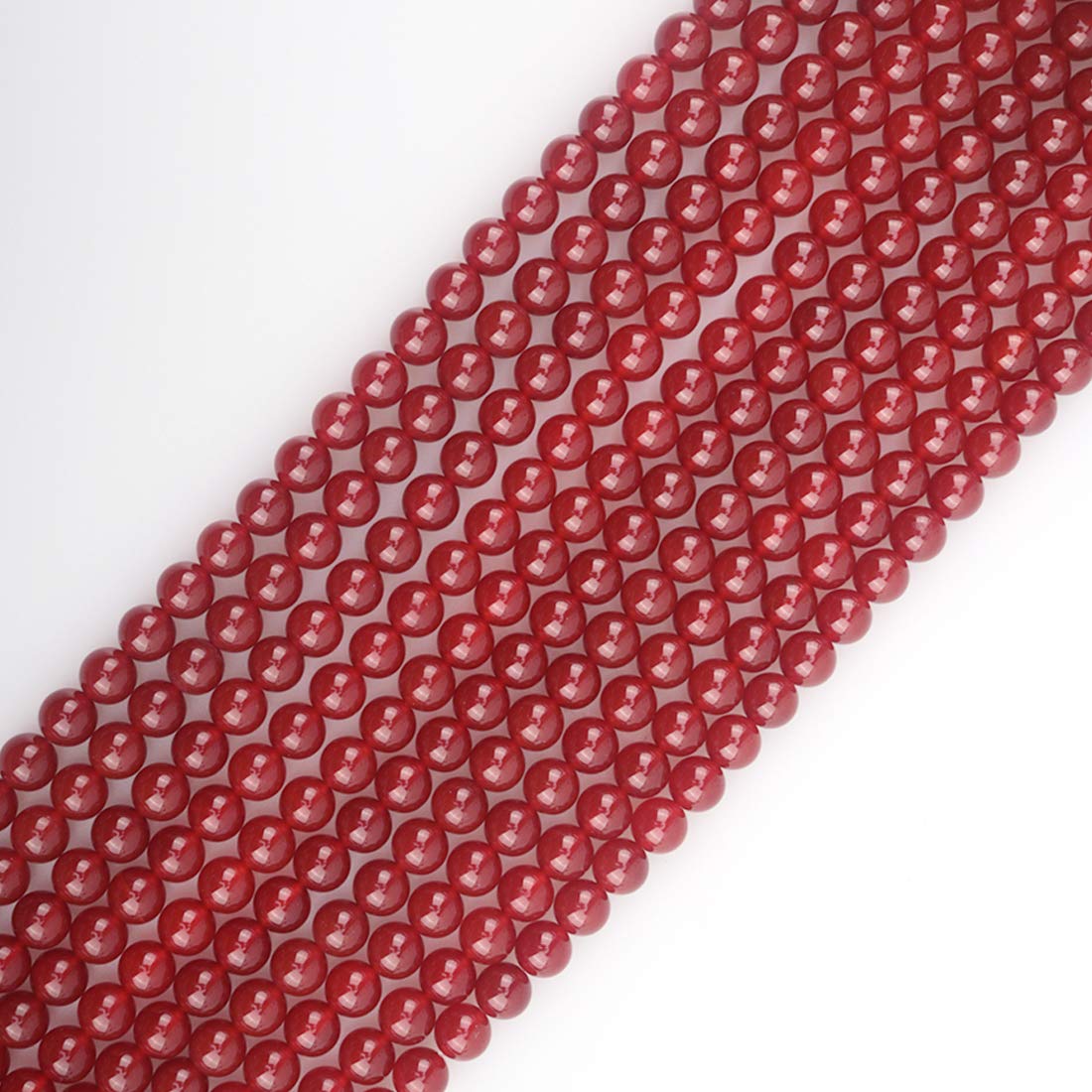 ICAI Beads 10mm Natural Red Agate Stone Round Loose Stone Beads for Jewelry Making DIY Crafts Design 1 Strand 15" APPR.34-36pcs
