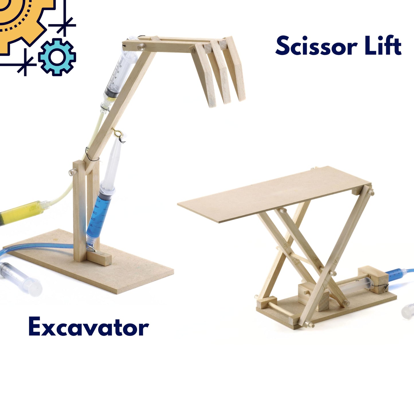 PATHFINDERS STEM Kit- Hydraulics 4-in-1– Build 4 Hydraulic Machines | Engineering Model Kit for Kids 8+ | Educational Science Toy | Learn Physics & Mechanics | Wooden DIY Project