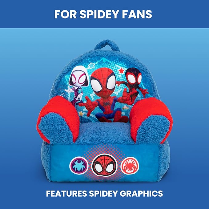 Delta Children - Spidey and His Amazing Friends Cozee Buddy Kids Chair, Blue
