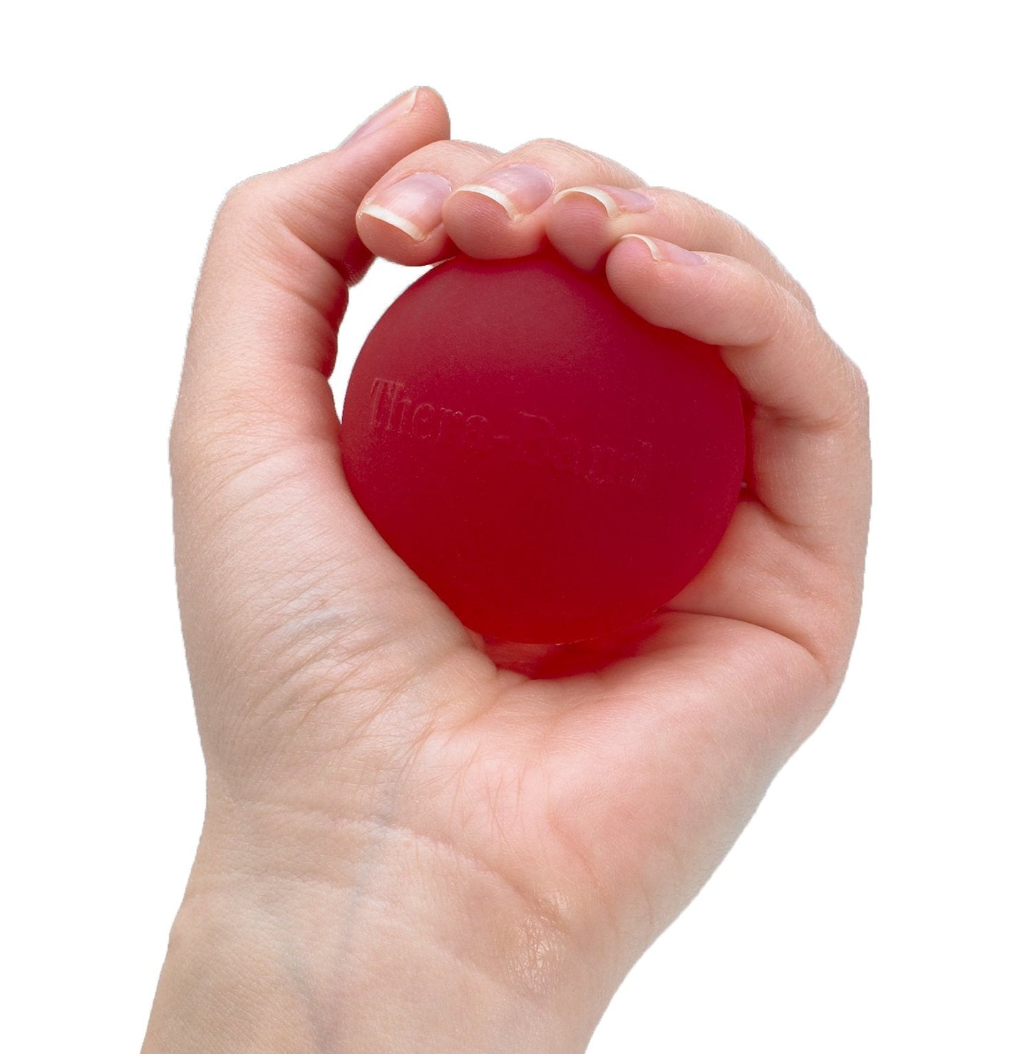 THERABAND Hand Exerciser, Stress Ball For Hand, Wrist, Finger, Forearm, Grip Strengthening & Therapy, Squeeze Ball to Increase Hand Flexibility & Relieve Joint Pain, Red, Soft, Beginner