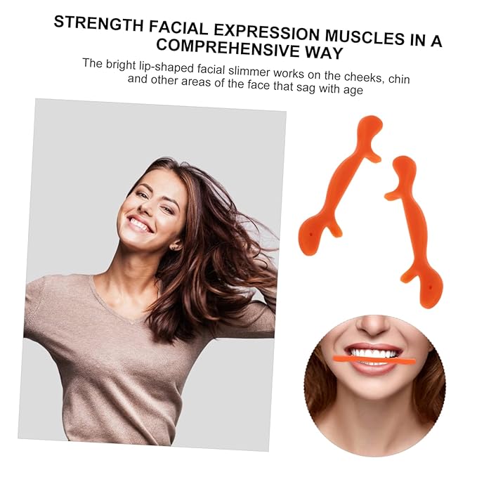 FRCOLOR 2pcs Smile Trainer Silicone Exerciser -wrinkle Beauty Tool for Face and Muscle Toning Portable Device for and Youthful Appearance