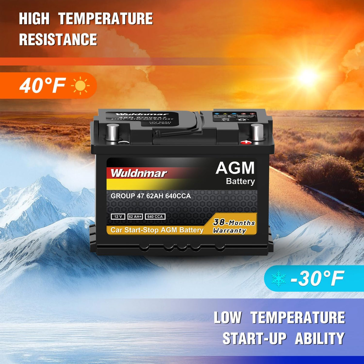 G47 12V Automotive Lead-Acid Battery – Superior Starting Power, Perfect for Standard Vehicles