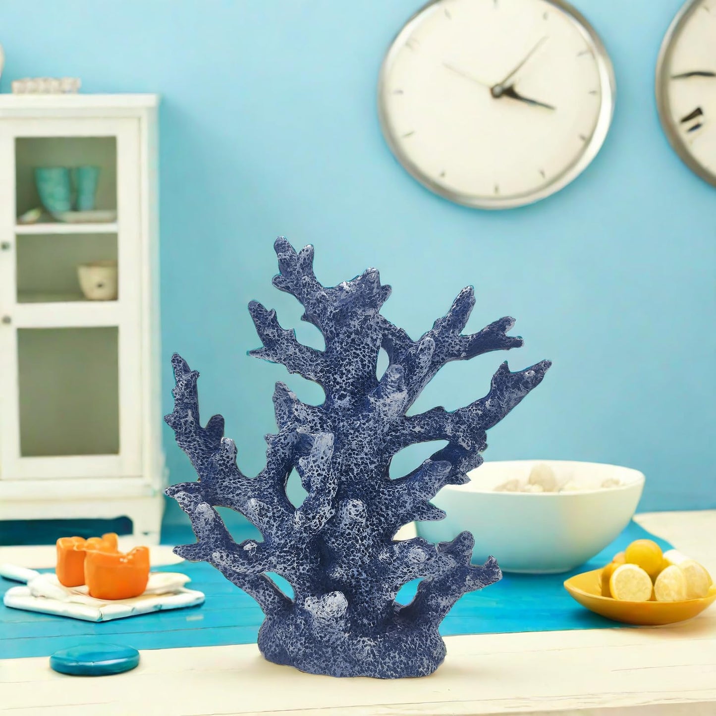 Etlemonde Beach Coastal Decor Coral Reef Home Decor Coral Statue Sculpture Home,Desk,Bathroom,Desktop Shelf Statue,Marine Themed Gifts