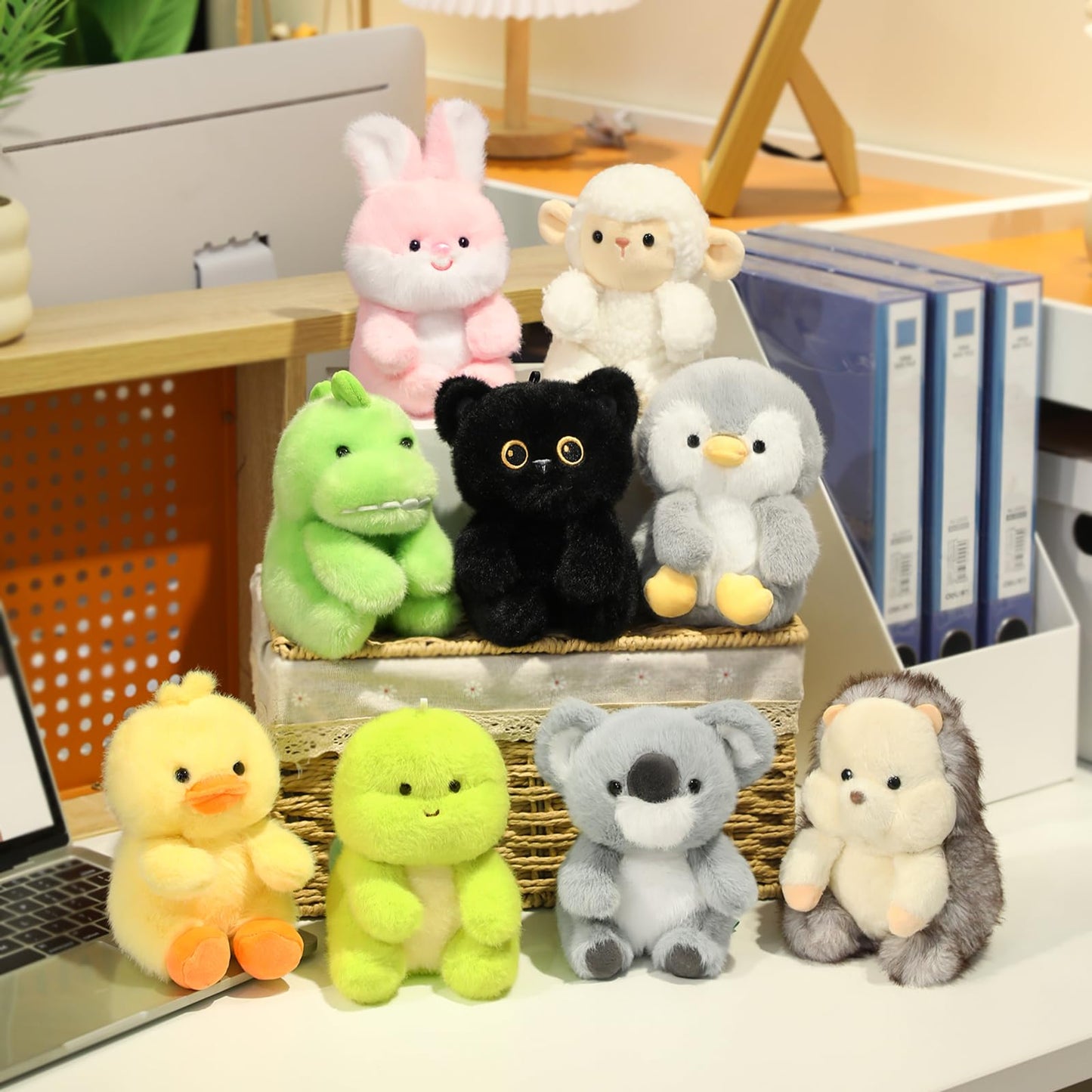 Ditucu Palm-Sized Bunny Stuffed Animals Cute Soft Rabbit Plush Doll Small Plushies Toys Gifts for Kids Pink 6 inch
