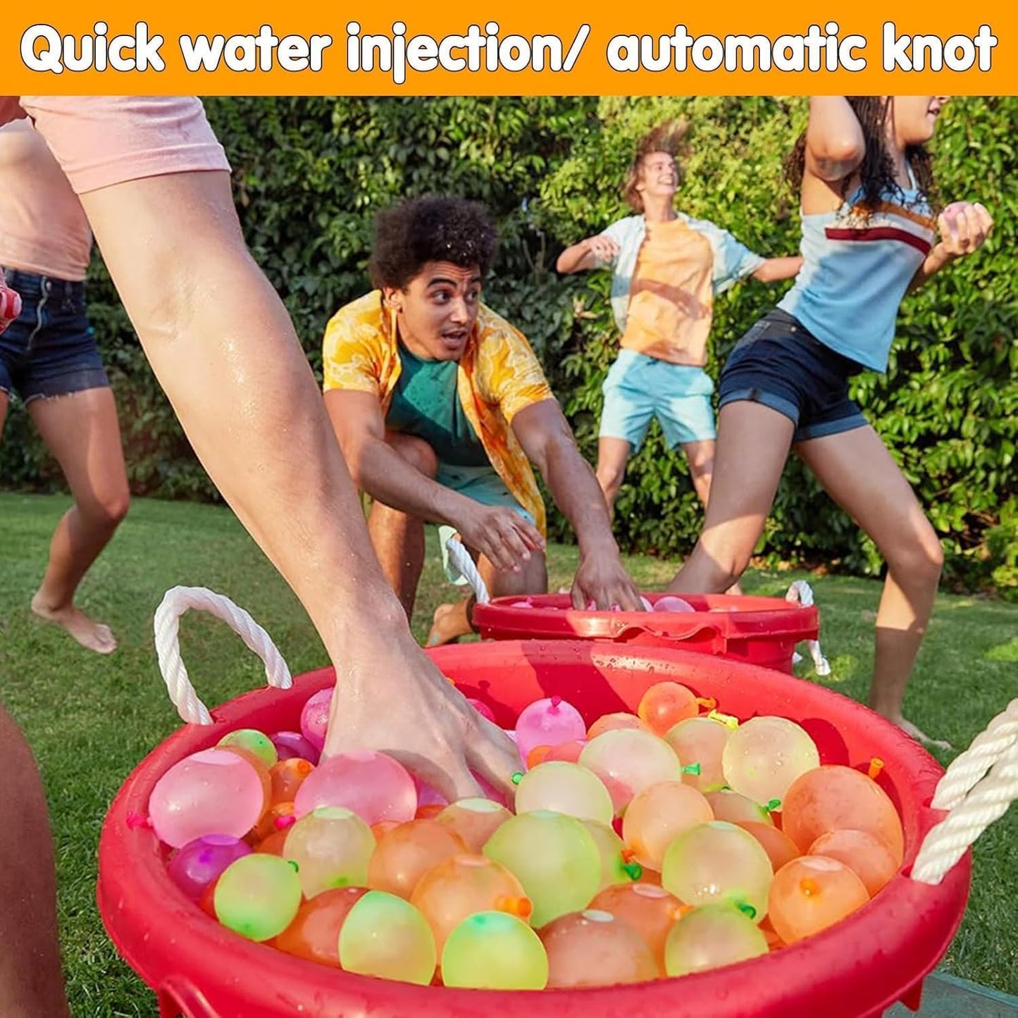 1000PCS Quick Fill Water Balloons Self-Sealing Outdoor Summer Splash Toys for Kids Adults Party Beach Pool Fun