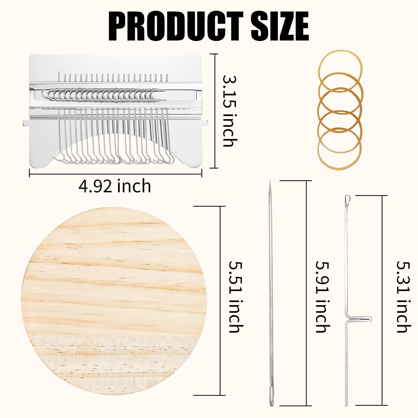 Knit Patch Kit - PatchMaker 2.0 Kit, Mini Darning Loom, Sewing Craft Supplies, Knitting Kit for Beginners, Patchwork Weaving Tool Set for Quickly Sewing Repair on Jeans, Socks and Clothes (21 Hooks)