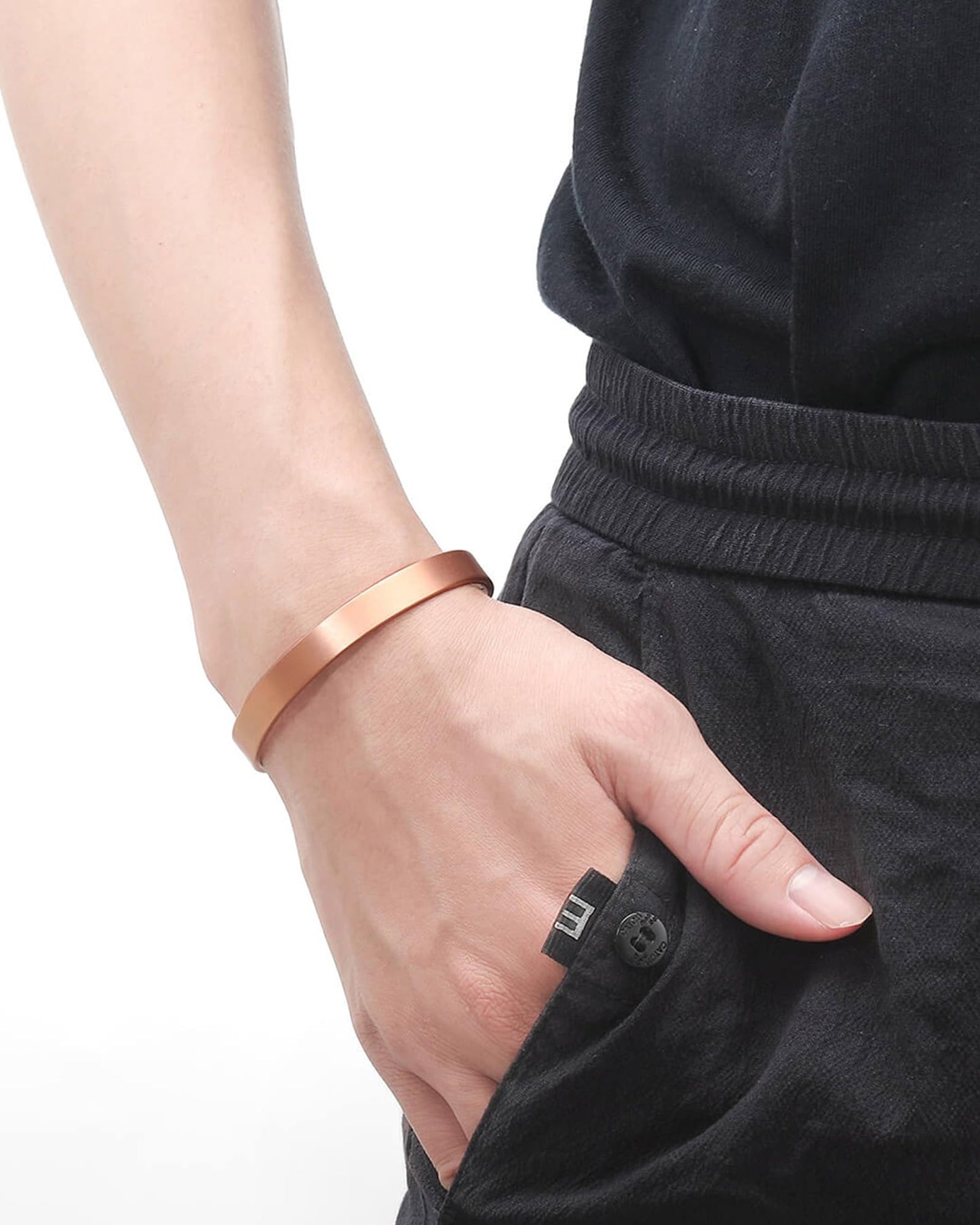 MagEnergy Copper Bracelet & Lymphatic Drainage Ring for Men Women, 99.9% Pure Copper Magnetic Bangle with 3500 Gauss Magnets, Adjustable Copper Cuff Jewelry Gift