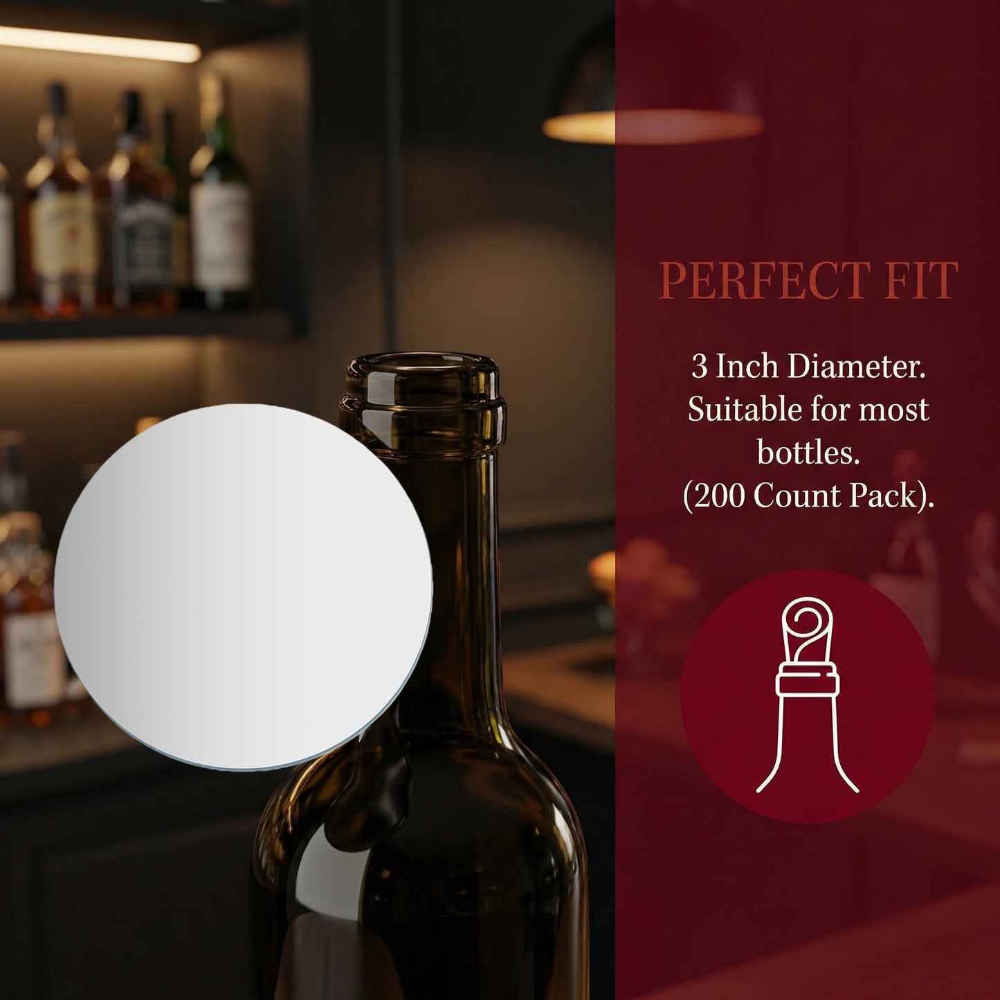 Hiceeden 200 Pcs Silver Wine Pourer, Thin and Reusable Aluminum Foil Wine Pourer, Drop Stoping Pour Spout for Home, Bar, Restaurant, Party