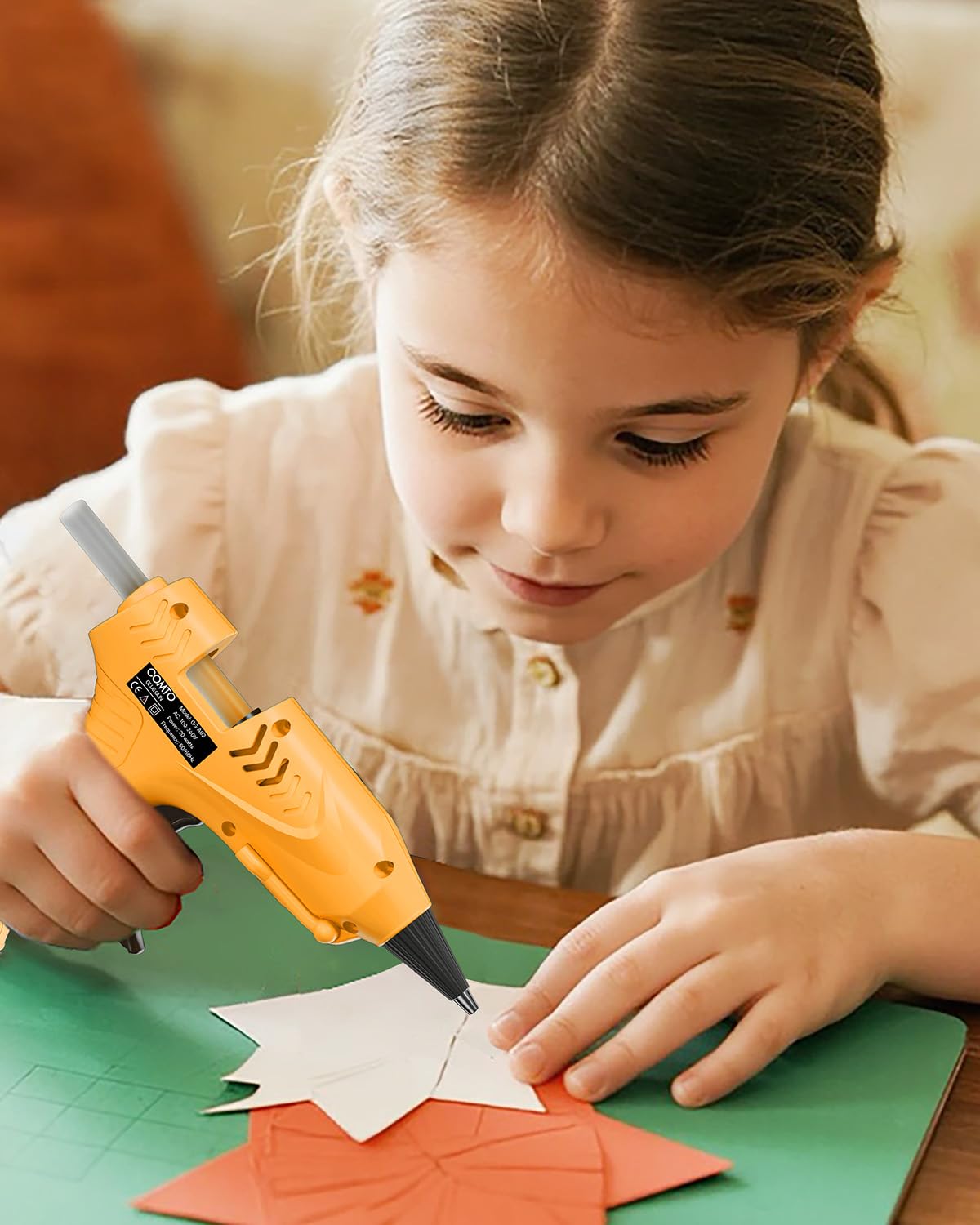 COMTO Hot Glue Gun Kit with 30 Sticks, 20W Fast Preheating Mini Hot Glue Gun and Sticks Set for School Crafts DIY Arts and Quick Home Repairs, Yellow
