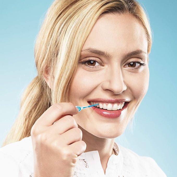 TEPE Dental Floss Picks, Tooth Picks Flossers, Floss Sticks, EasyPicks M/L, Blue, 36 Pk