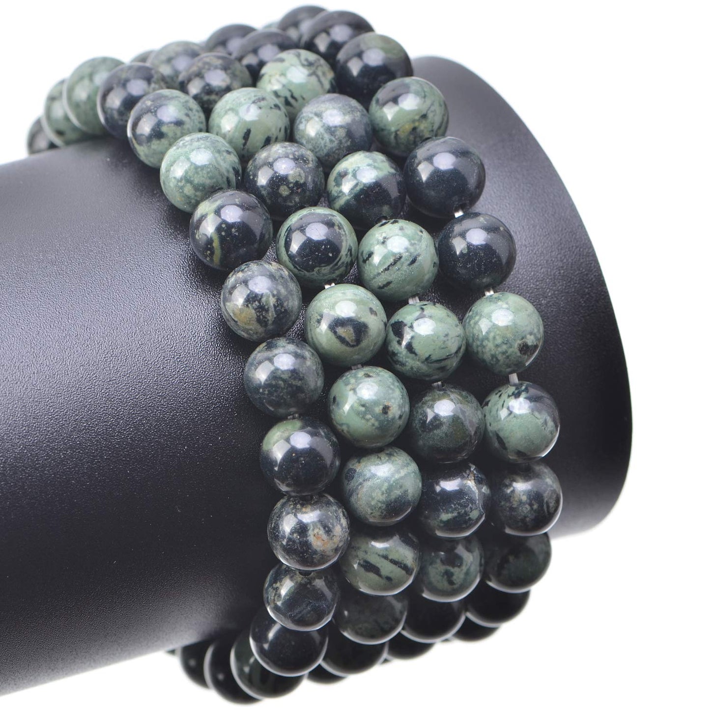 LPBeads 100PCS 8mm Natural Kambaba Beads Gemstone Round Loose Beads for Jewelry Making with Crystal Stretch Cord