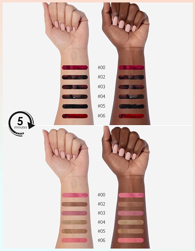 Erinde Peel Off Lip Liner Stain, Long Lasting Tattoo Lip Liner with Tweezer, Matte Finish Peel Off Lip Stain, Waterproof Transfer Proof Lipstain Peel Off, Non-Stick Cup Nude Lip Stain Lipliner, 04