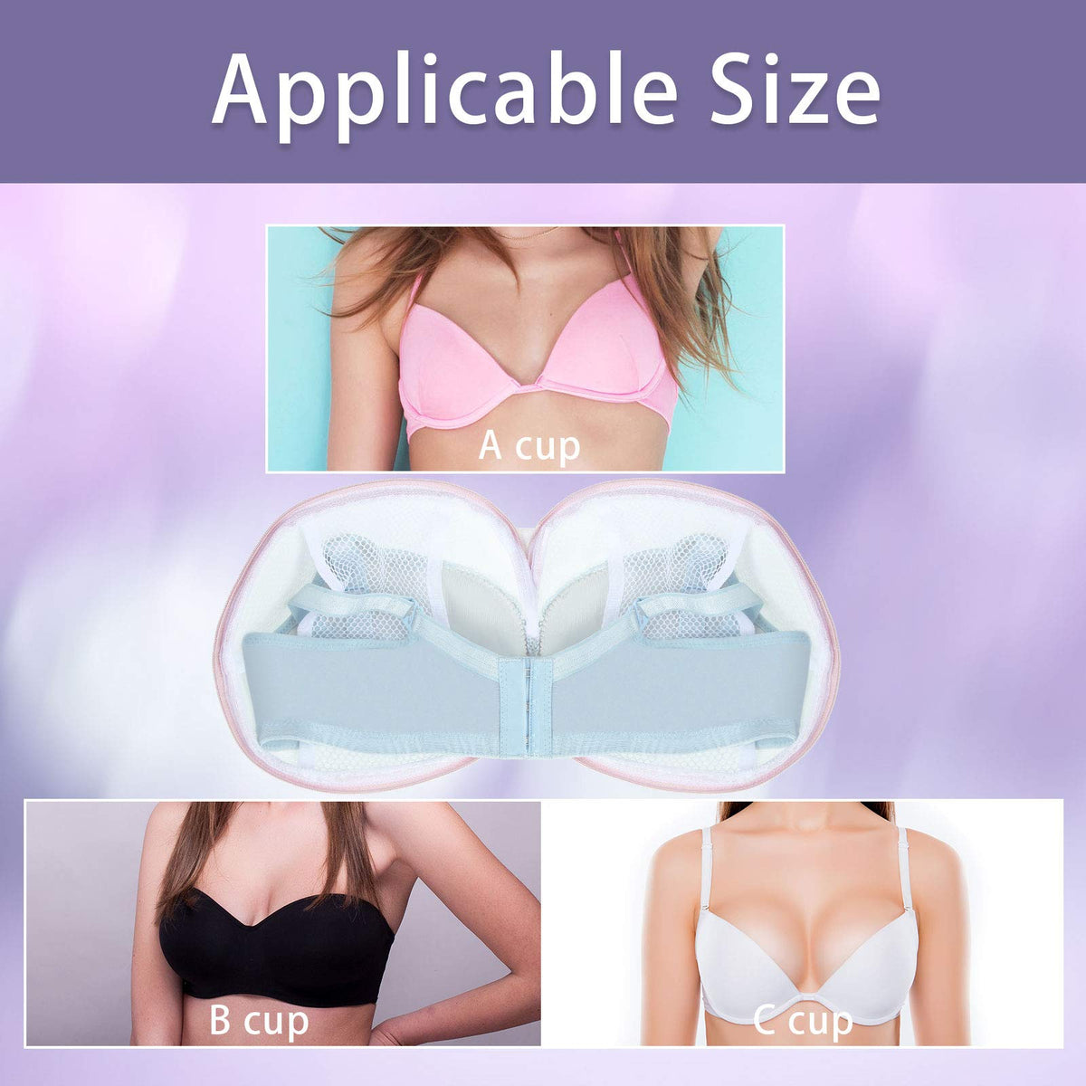 6 Pcs Bra Washing Bag for Laundry Storage Women 7.87 Inch Pink (6 Count)