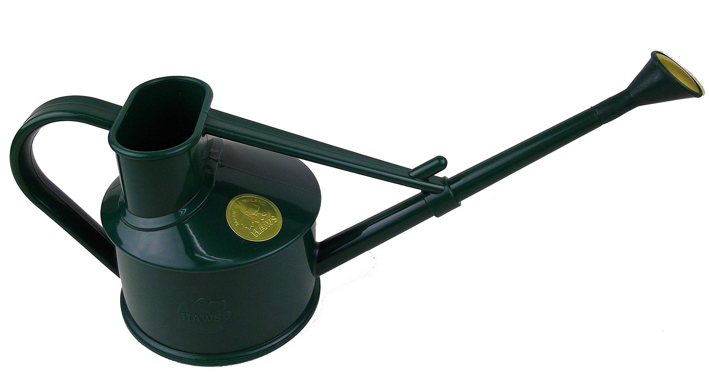Haws Handy Plastic Watering Can, Mini Water Can for Indoor Plants, Succulents and Flowers, Green, 1 Pint