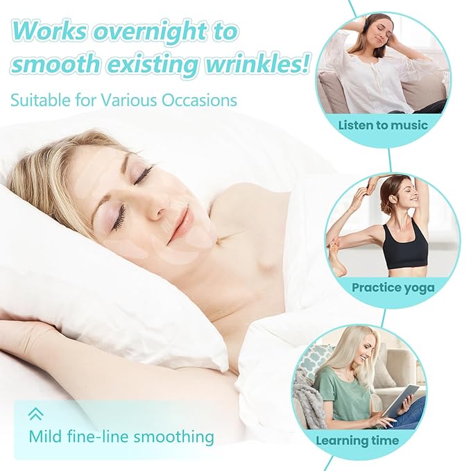 Face Tape for Wrinkles Overnight, 208Pcs Wrinkle Patches for Face Overnight, Anti Wrinkle Patches to Reduce Fine Wrinkles, Facial Smoothing Patches for Neck Frown Smile Lines