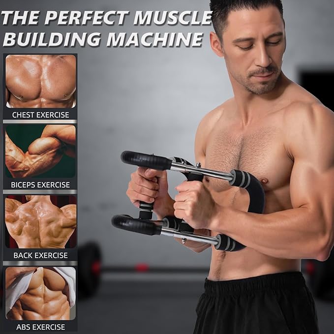 Twister Arm Trainer, Adjustable Resistance Twister Arm Exerciser Chest Exerciser for Men, Portable Chest Workout Equipment Arm Trainer for Men