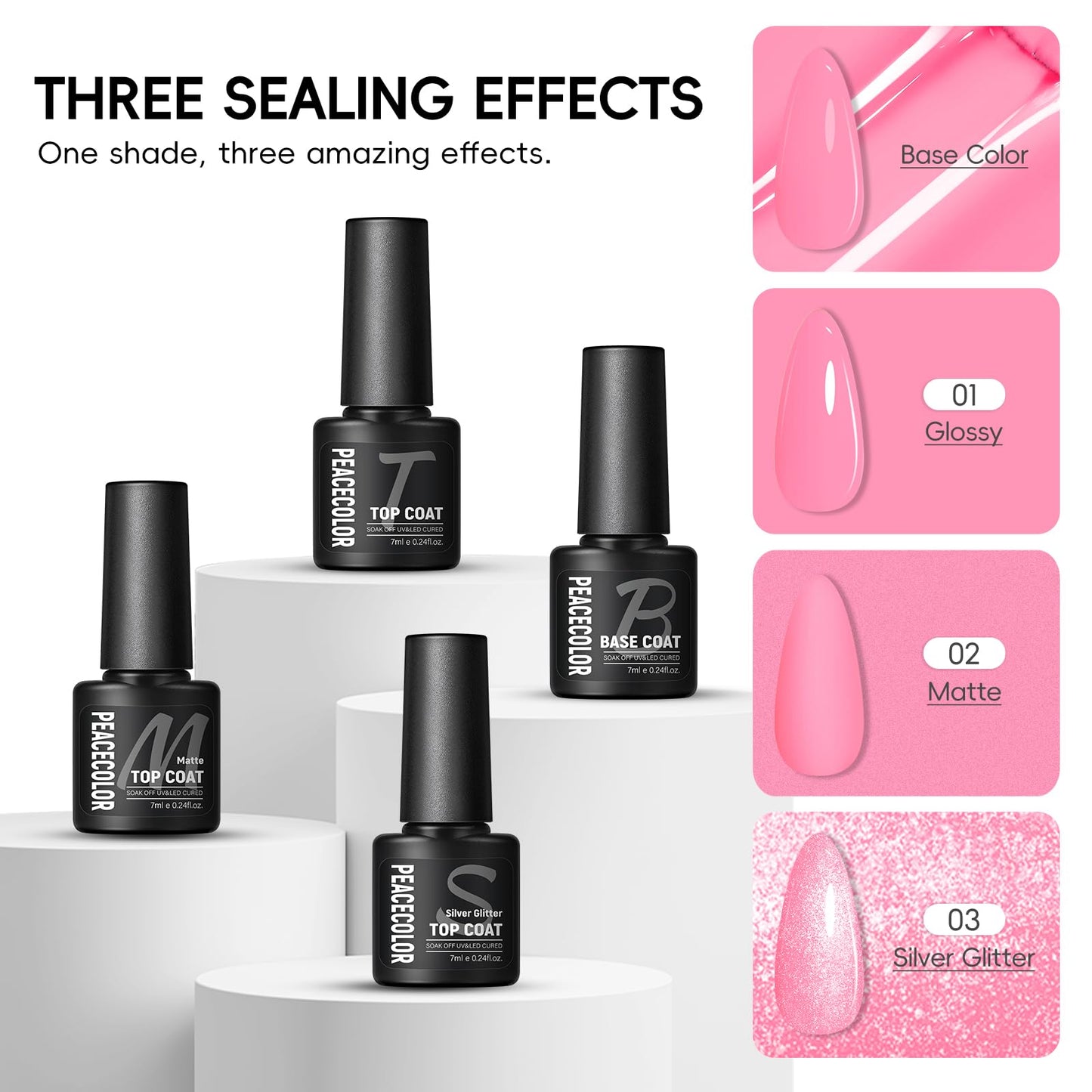 PEACECOLOR Gel Nail Polish Kit with U V light and Drill - 39Pcs Gel Nail Kit 22 Colors All Season Gel Polish Set with Base Matte Glossy Glitter Top Coat Soak Off Manicure Set Women Teens Girl Gifts