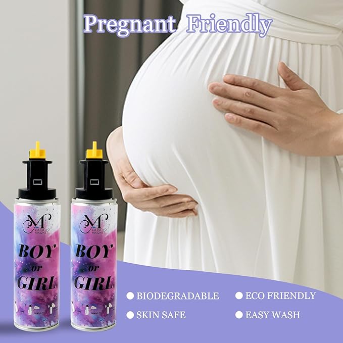 Gender Reveal Fire Extinguisher – Mixed load- 1 Blue plus 1 Pink-100% Biodegradable Baby Reveal Party Decorations, Ideal for Exciting Gender Reveal Ideas (1 Blue+ 1 Pink)