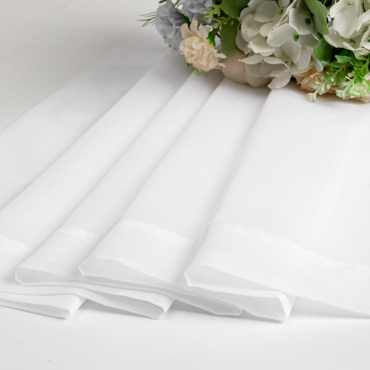 White Sheer Curtains 54 Inch Long 2 Panels (2 Count)