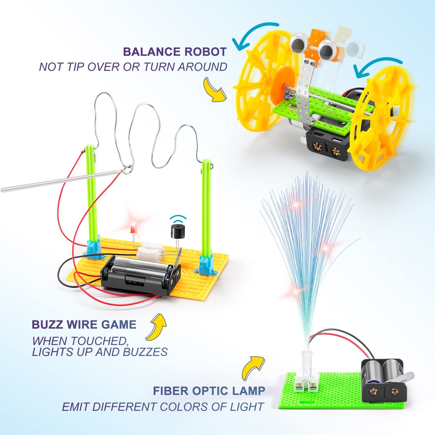 Science STEM Kits for Kids Age 8-12 6-8 12-14 10-12, STEM Toys for Ages 8-13, Boys Girls Crafts, Electronic Robotic Projects Experiments Engineering Activities, DIY Coding Robots 6 7 8 + Year Old