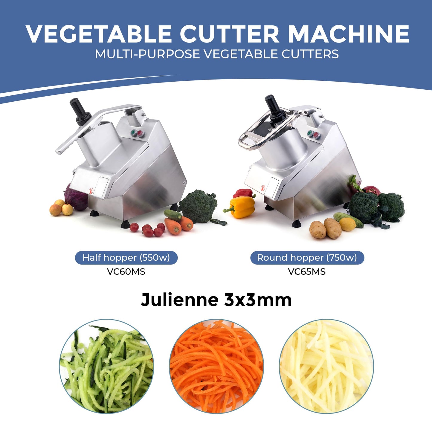 TK Universal Disc Replacement for Half and Round Hopper - Vegetable Chopper - Julienne 3x3mm.
