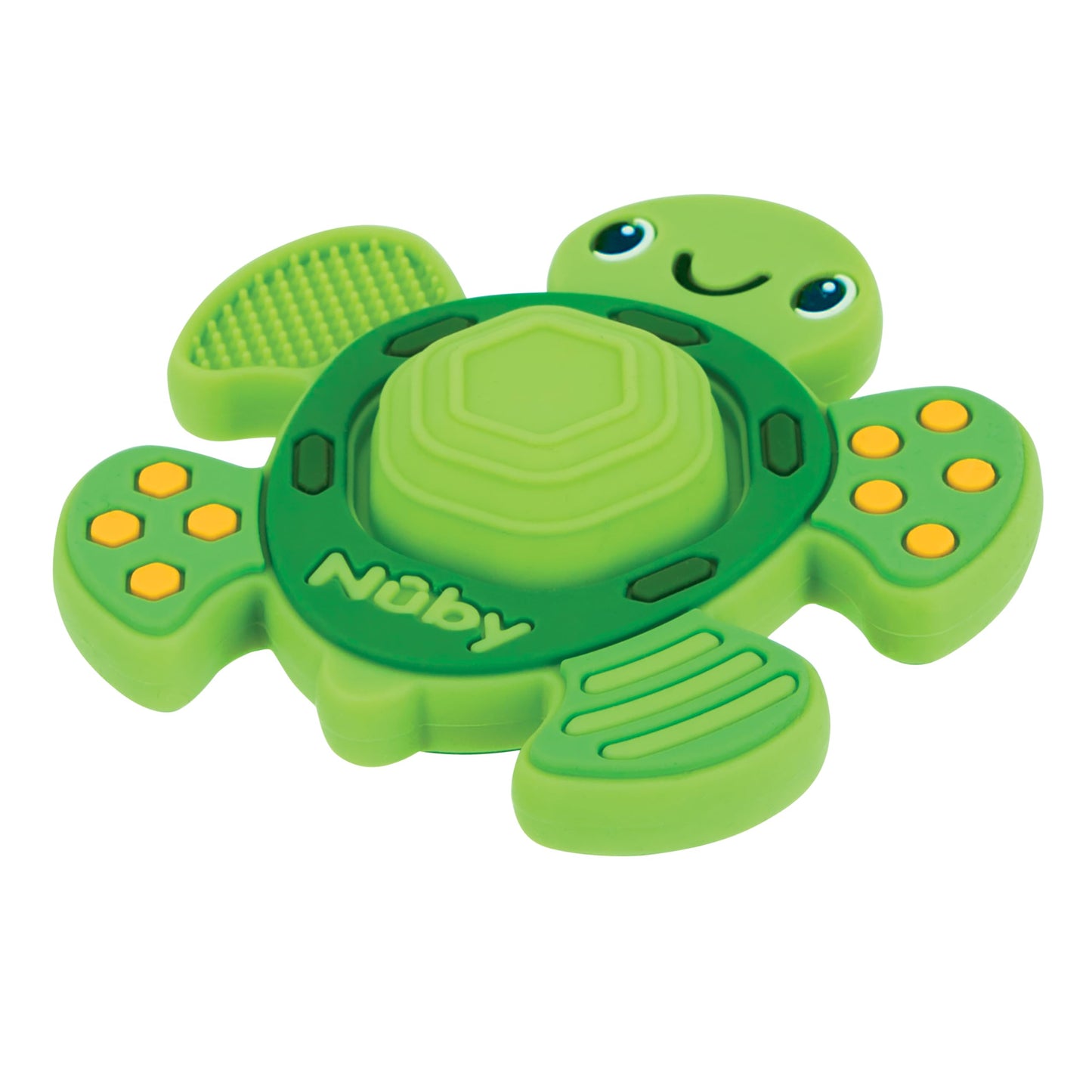 Nuby Teethe N' Pop Sensory Play Teether - Baby Teething Toy - 3+ Months - Turtle