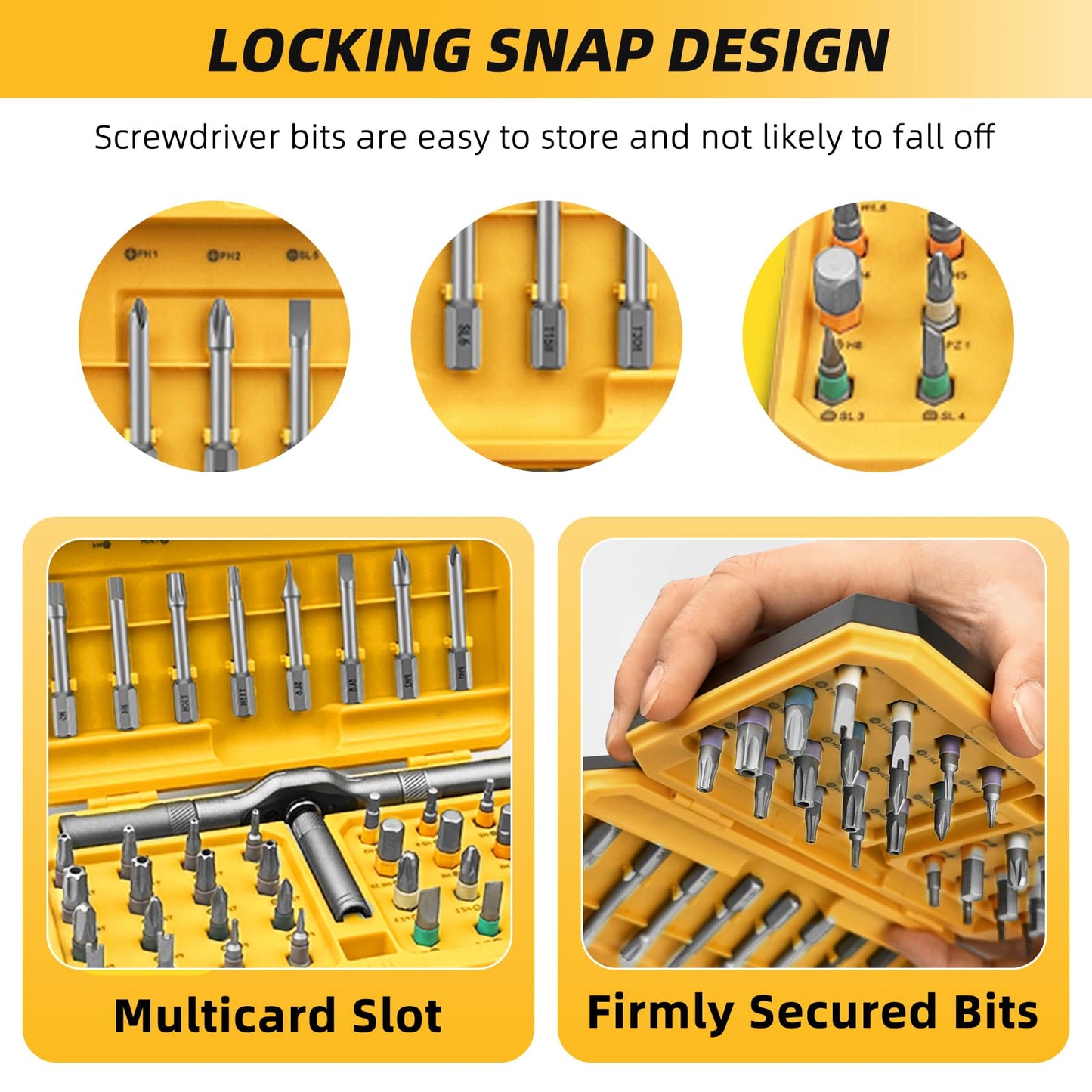Duratl 42 in 1 Magnetic Screwdriver Set, Multi Bit Ratchet Screwdriver Set with Detachable Ratchet Handle, Portable Repair Tool Kit for Furniture, Computer, Bicycle, Electronics and DIY