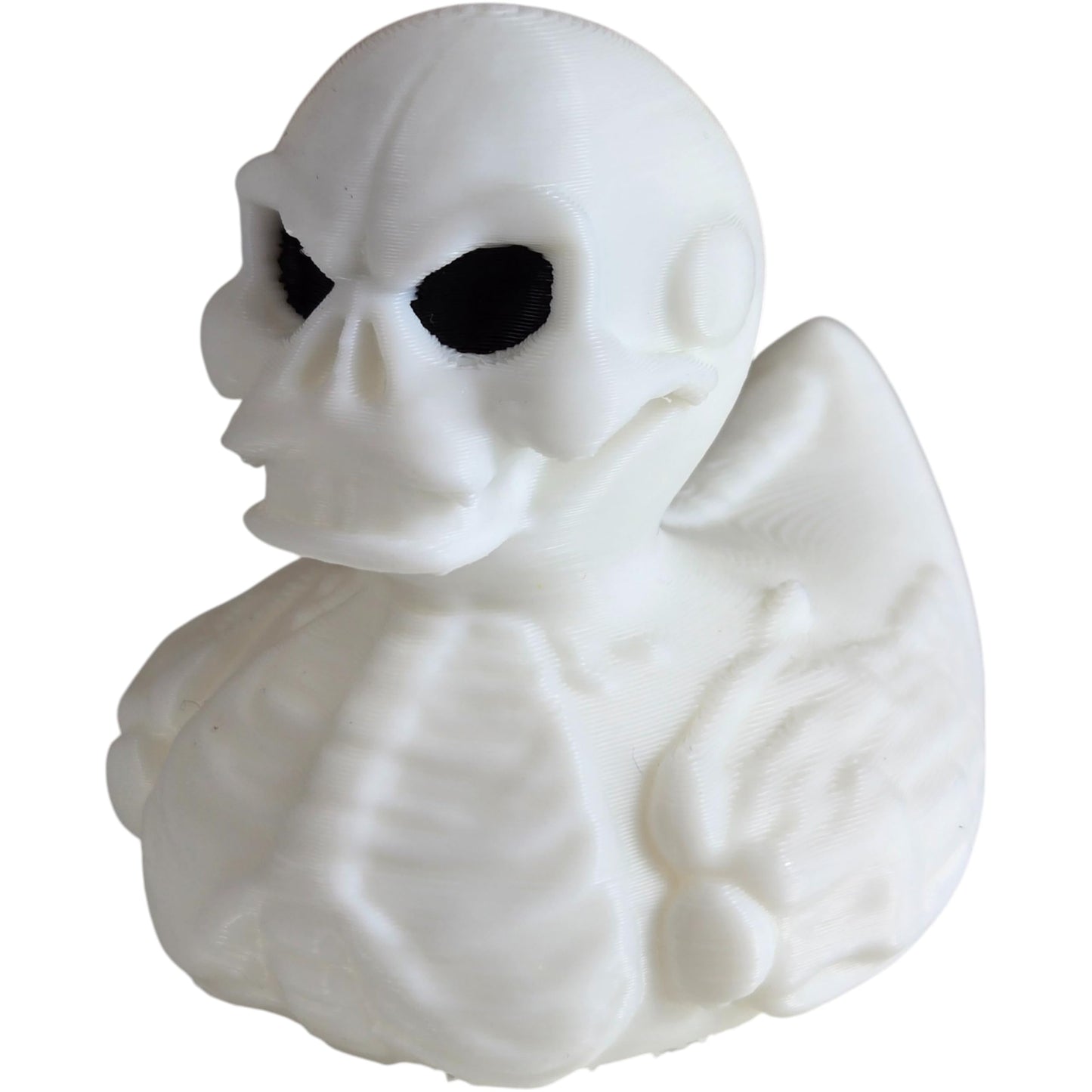 Skeleton Duck Collectible Figurine - Striking Gothic Desk Decor for Unique and Spooky Shelf Display - 3D Printed in Canada