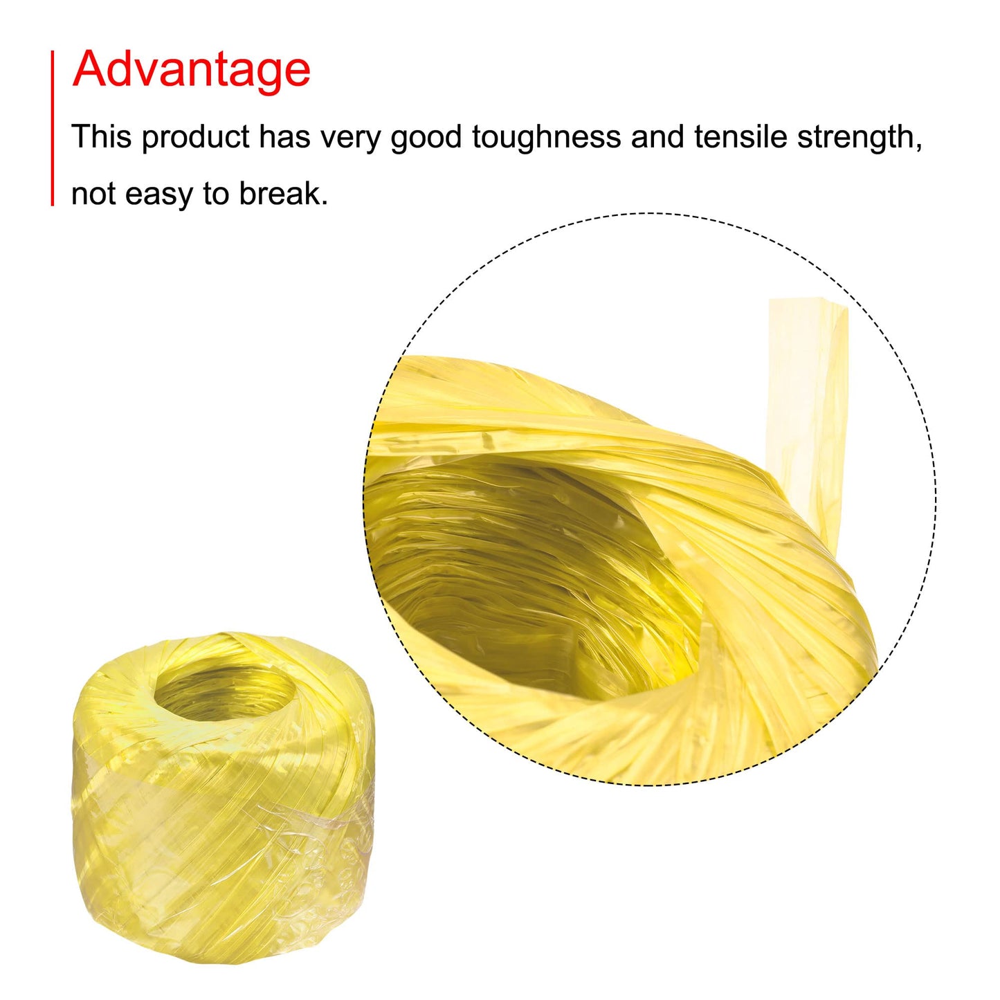 MECCANIXITY Polyester Nylon Plastic Rope Twine Household Bundled for Packing Gardening Craft,100m Length,Red Yellow Blue,3 Rolls