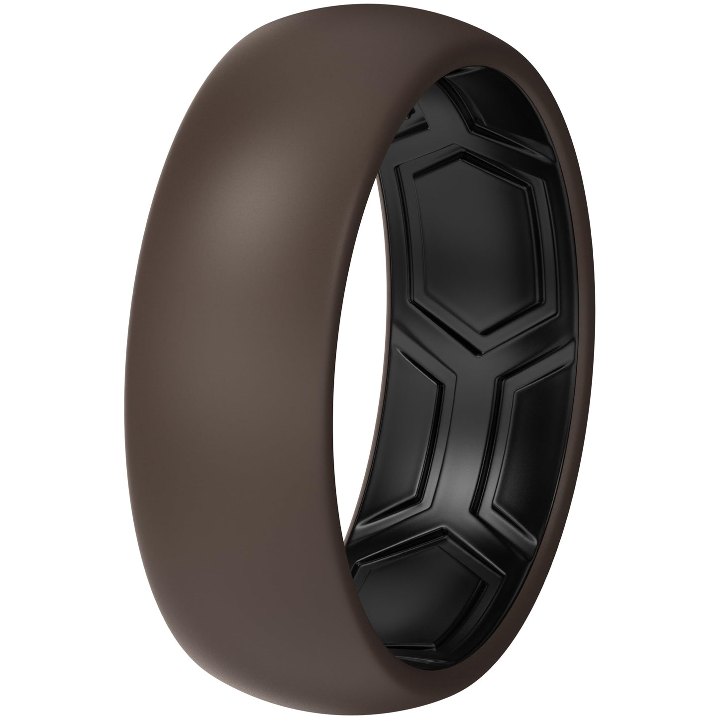 ThunderFit Men's Patterned Silicone Rings, 8mm Wide 2.2mm Thick Rubber Bands,Variety Multipack 1,4,7