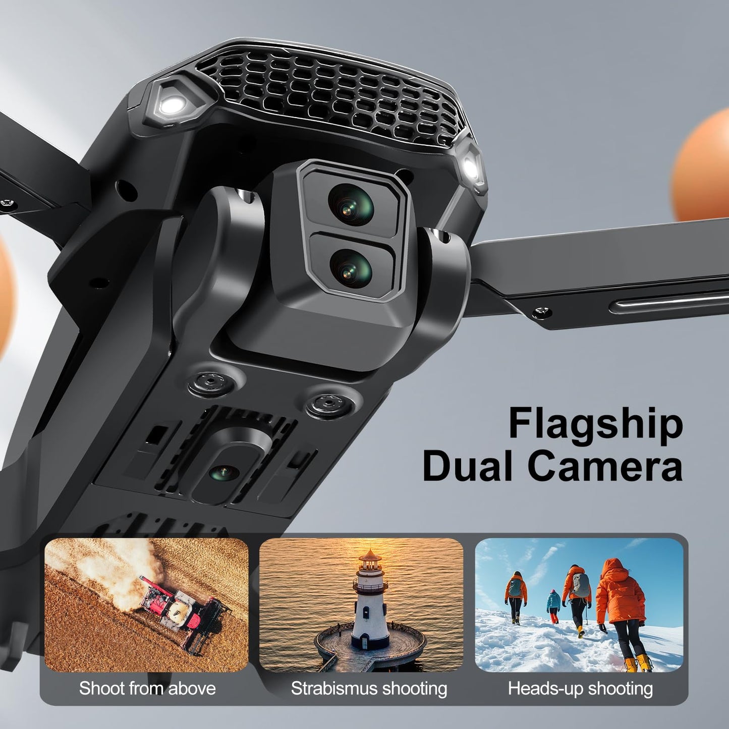 elecci E88 PRO Drone with 4.91 Inches Screen Controller with SD card, 2 batteries, Brushless Motor, Optical Flow Localization, Active Obstacle Avoidance. (Black-2 batteries)