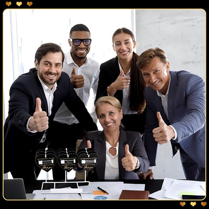 30 Pack Christmas Employee Appreciation Gift Lip Balms Bulk Staff Teacher Team Volunteer Thank You Gift Thanksgiving Christmas Appreciation Party Favor for Women Men(Heart,Black Gold)