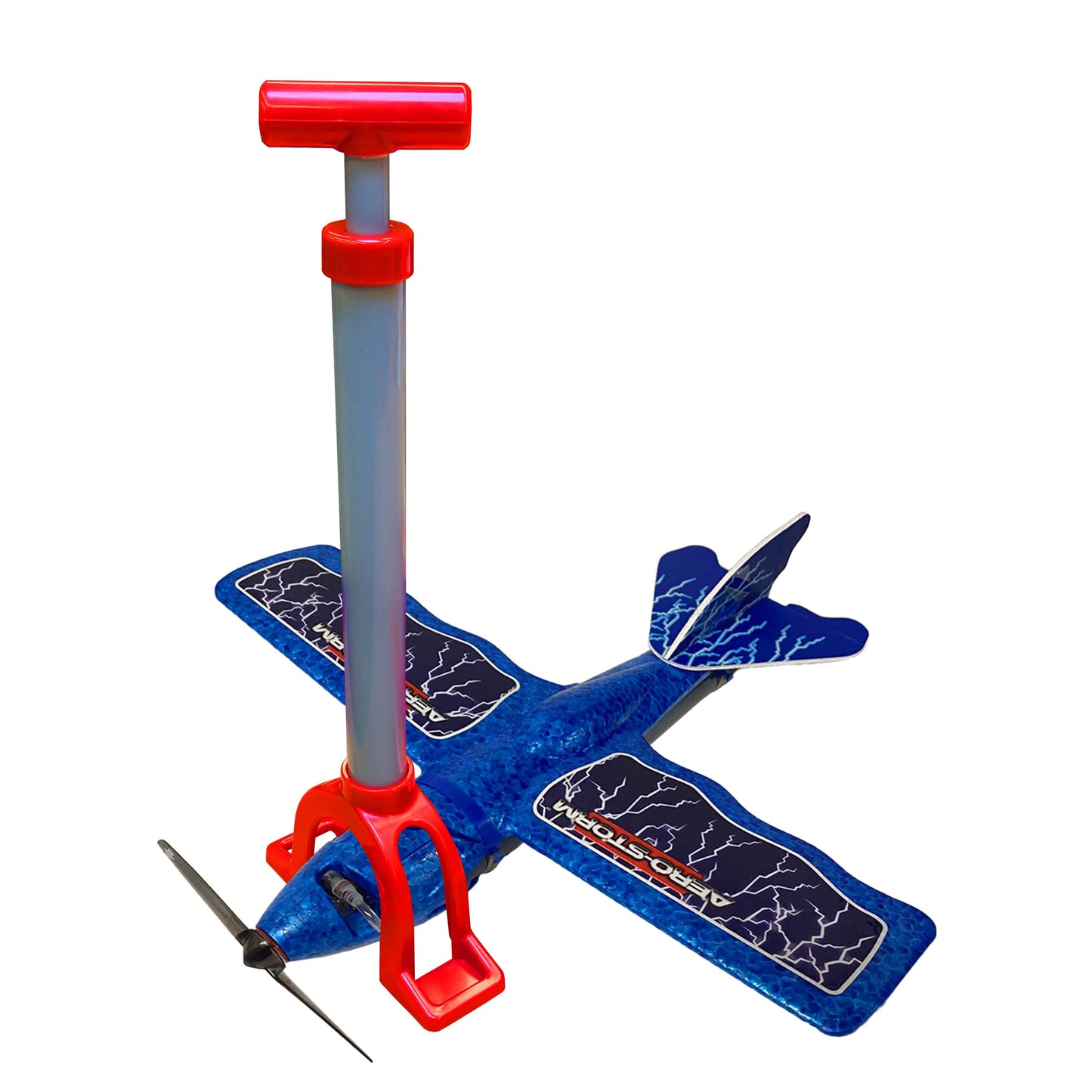 Aero Storm Kids Airplane Toy, Air Powered Flying Airplanes for Kids, Aerobatic Stunt Toy Airplane to Perform Corkscrews and Back Turns