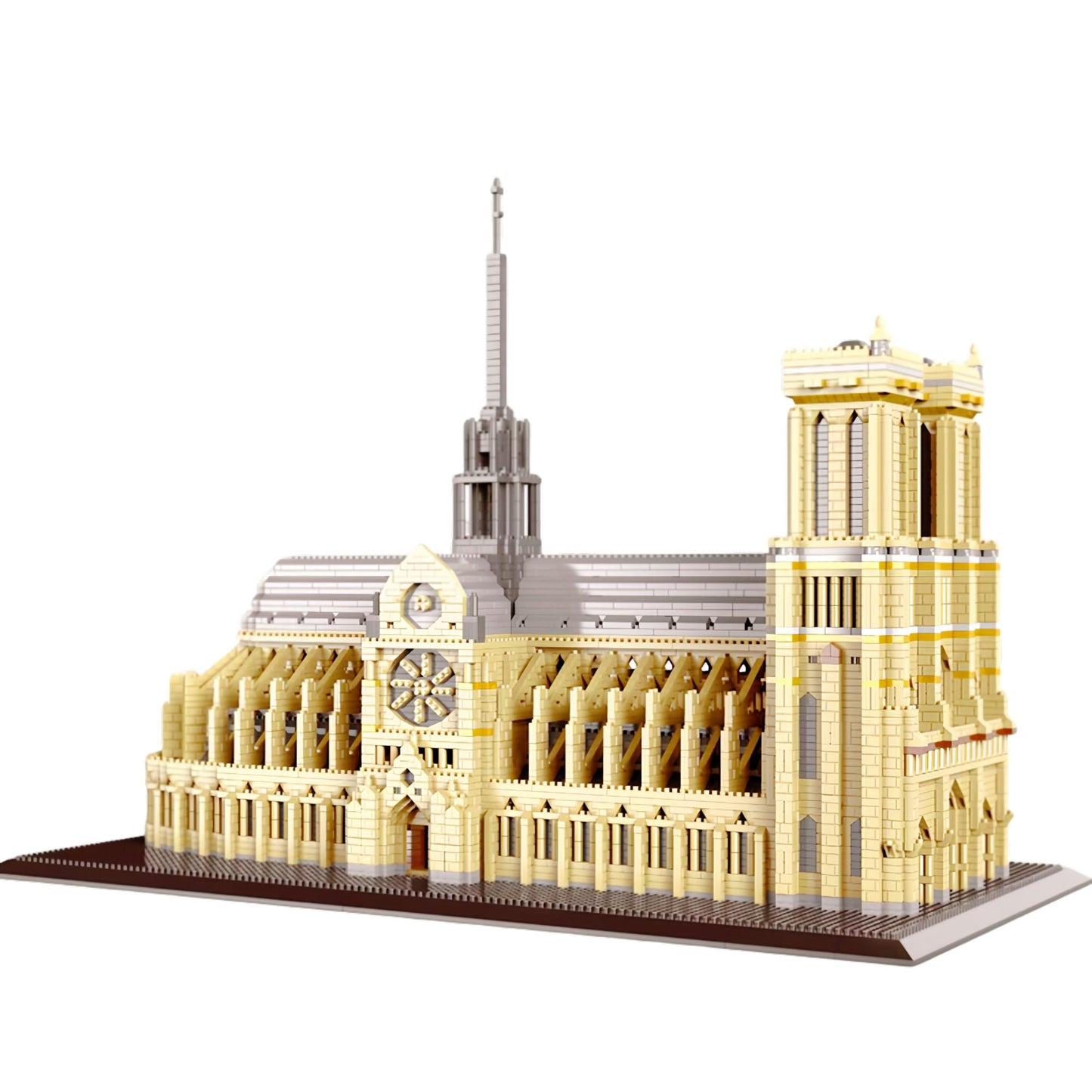 alltogetho Paris Notre Dame Cathedral Micro Building Blocks, 7300+ Pieces 3D Challenging Architecture Set for Adults - Collectible Display Model Educational Souvenir Gift for History & Art Lovers