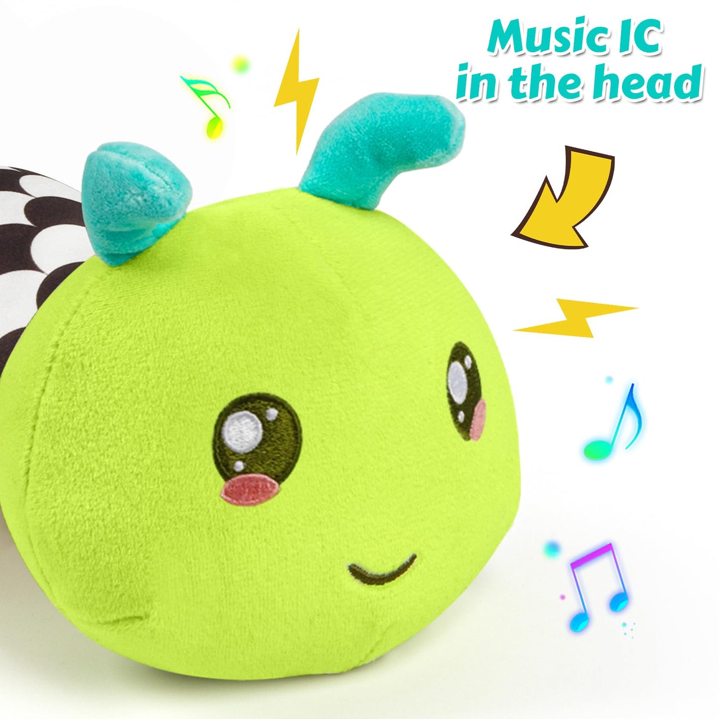 Baby Sensory Toy + Baby Stuffed Musical Caterpillar
