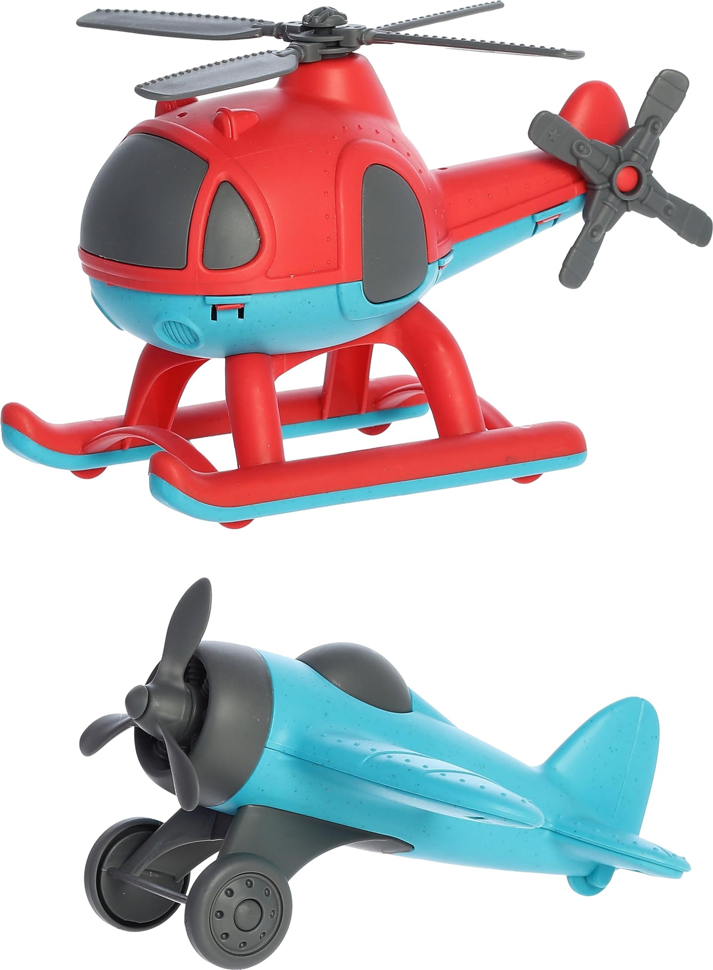 Aurora® Toys Versatile Wheatley™ Plane & Helicopter Toys - Imaginative Play - Unplugged Play - Blue 10 Inches