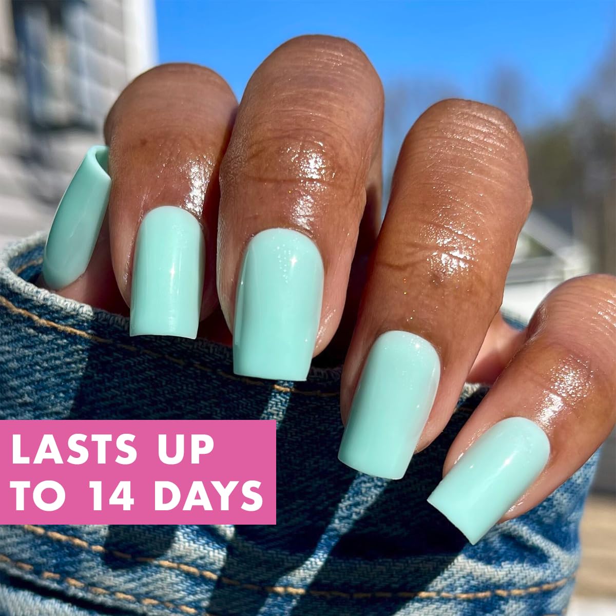 Olive & June Maximalist Instant Mani Press-On Nails (Glue) | 42 Fake Nails, 21 Sizes | Non-Toxic, Long-Lasting Big, Bold Gorgeous Realistic Look | Salon-Quality at Home | Medium, Square | Slam Dunk