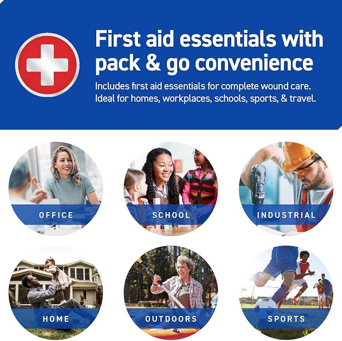 Care Science First Aid Kit All Purpose, 300 Pieces | Professional Use for Travel, Work, School, Home, Car, Survival, Camping, Hiking, and More
