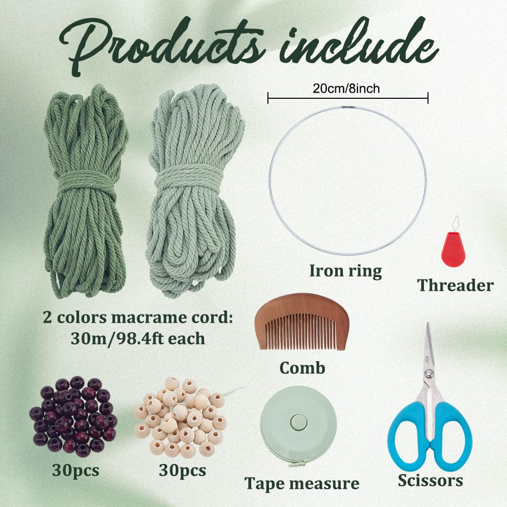FREEBLOSS Tree of Life Macrame Kit for Beginners DIY Macrame Wall Hanging Tapestry Boho Home Decor for Living Room Bedroom