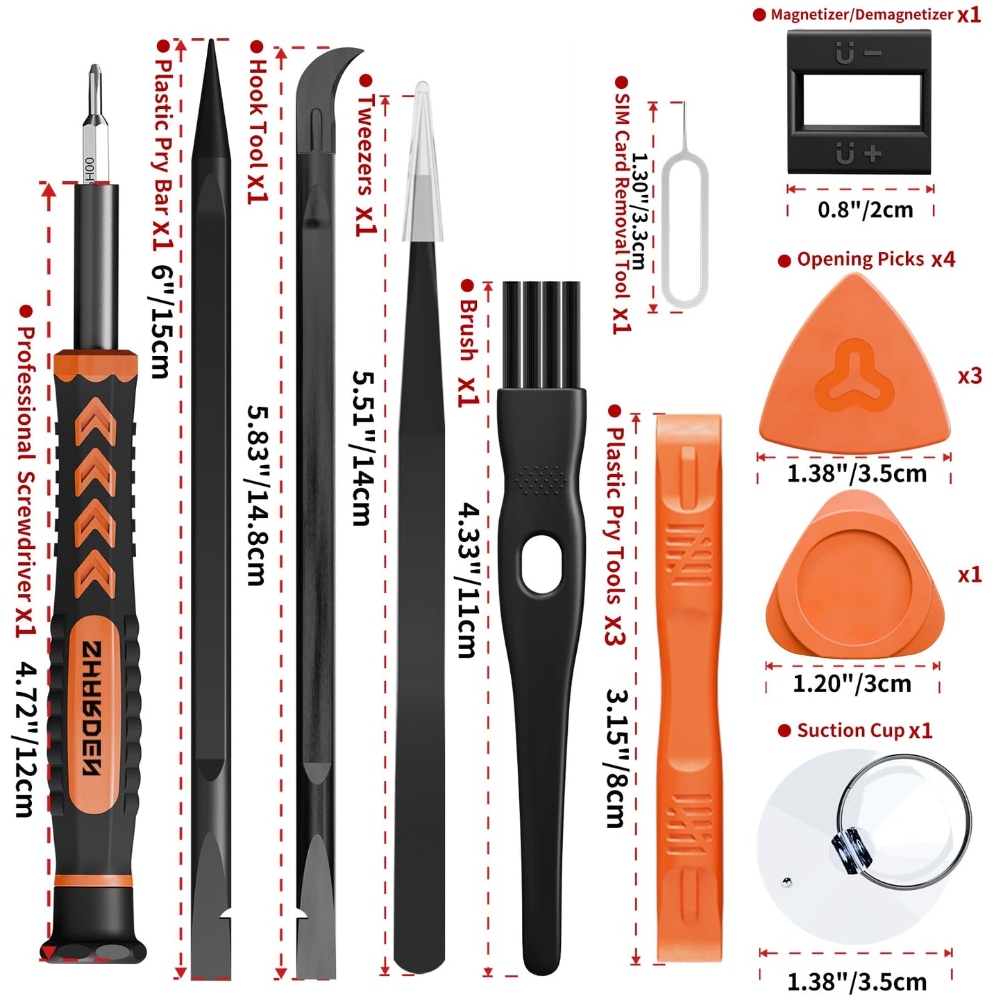 SHARDEN 58 in 1 Small Precision Screwdriver Set Magnetic Mini Screwdriver Set with Case Professional Electronic Tools Kit for iPhone, MacBook, Computer, Laptop, PC, RC, PS4, Xbox, Eyeglasses, Watch