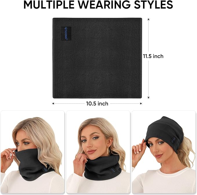 TICONN Neck Gaiter Face Cover Scarf, Breathable Sun & Wind-proof for Skiing Fishing Hiking Cycling