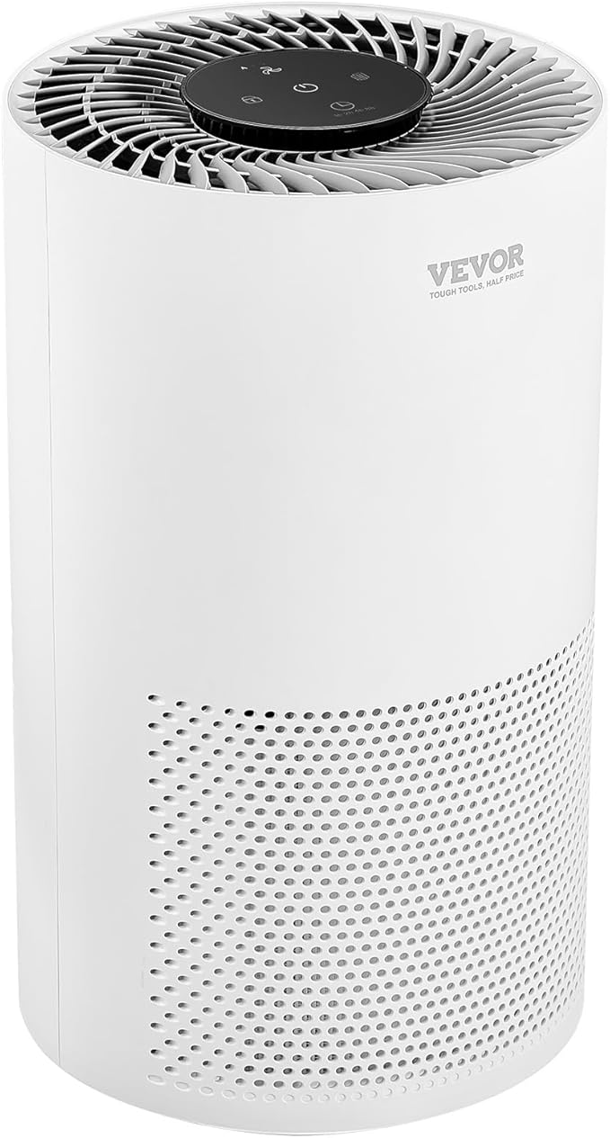 VEVOR Air Purifier for Bedroom Home, H13 HEPA Layer, 1200 ft²/h Smart Air Purifier with Speed Control & Child Lock Guard, Efficient Air Cleaner with Convenient Touch Panel & 23 dB Sleep Mode