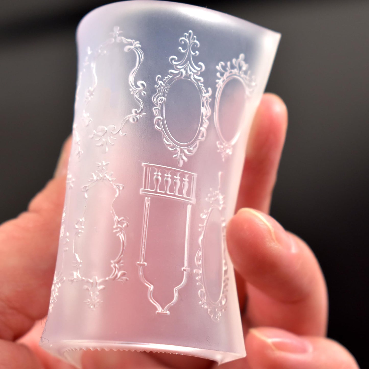 4Pcs 3D Frame Nail Mold Picture Frames Rose Window Designs Resin Molds with Carving Pen Clear Modeling Templates Silicone Tools for DIY Salon Nail Design