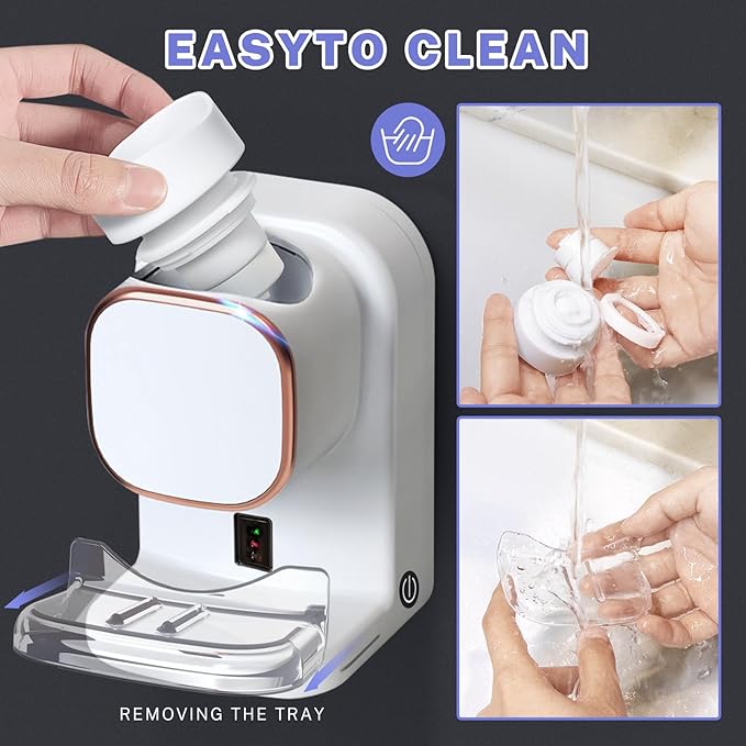 Automatic Toothpaste Dispenser,Wall Mounted Electric Toothpaste Dispenser for Kids and Adults,Toothpaste Dispenser for Bathroom (White