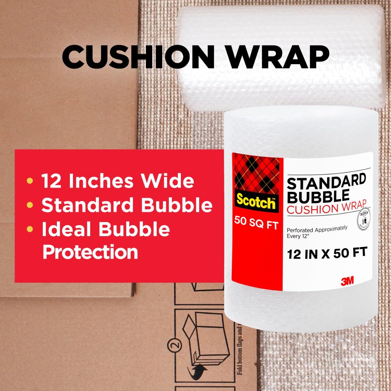 Scotch Cushion Wrap, 12 in x 30 ft | 1 Roll/Pack